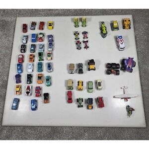 Micro Machines Style Toy Vehicle Lot Multicolor Mixed Cars Trucks Plane 55pc